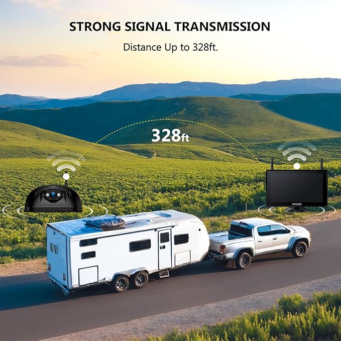 Wireless RV Backup Camera System for Furrion Pre-Wired RVs Truck Trailer, FHD 1080P 7" Touchscreen IPS Monitor & Rear View Camera, Loop Recording Night Vision IP69 Waterproof Plug & Play F7