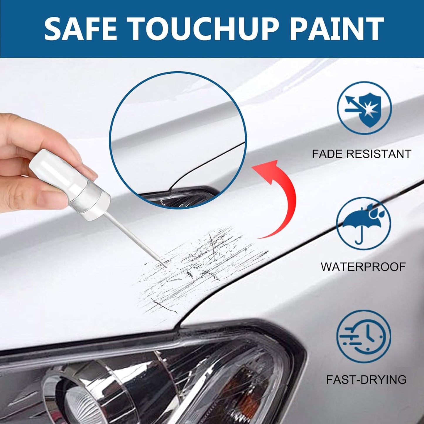 Midnight Black Metallic (218) Touch Up Paint for Toyota-Exact Match 2 in 1 touchup Paint Pen for Chips and Nicks Repair Car Paint Scratch Repair Kit