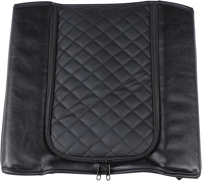 Car Center Console Armrest Cover Compatible with Toyota Tundra 2022+ Sequoia 2023+, Leather Middle Console Cushion Lid Pad Anti-Scratch Armrest Seat Box Protector Cover With Pocket/Zipper Accessories