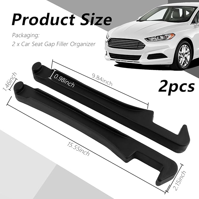 3 in 1 Car Seat Gap Filler Organizer,2PCS Multifunctional Car Seat Gap Plug with Storage Slot & Hook Function,Anti-Drop Cars Gaps Seats Filler Cars Clutter Catcher for SUVs Trucks