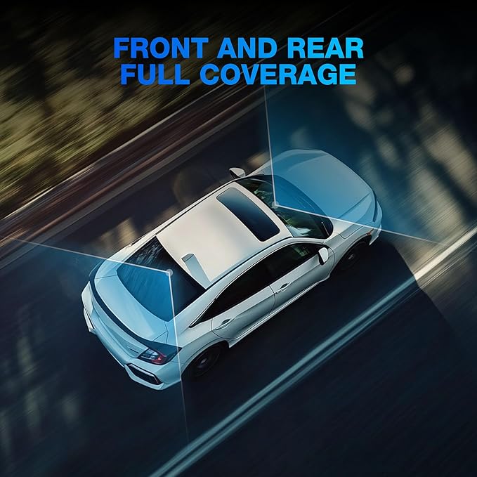 Type S T400 AI-Powered Driver Assistance 4K Dash Cam with ADAS, Collision Warnings, Lane and Pedestrian Detection, Vehicle Departure Reminders, Front Rear Smart Incident Video Surveillance, SD Card