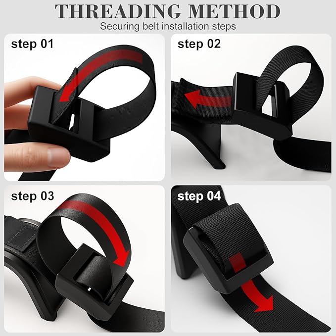 Black Seat Cushion Fixing Strap, Non-Slip Car Seat Pad Strap, Prevent Cushion from Shifting