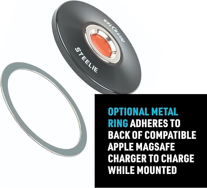 Nite Ize Steelie Windshield Kit - Magnetic Cell Phone Holder for Car Accessories - Sturdy Car Windshield Mount for Cell Phones - Orbiter Plus