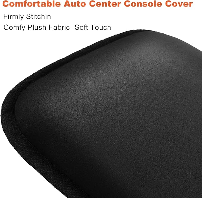 surpassme Car Center Console Pad Protector, Comfortable Car Armrest Seat Box Cover/Cushion Universal for Car/SUV Cushion Accessories(Black)