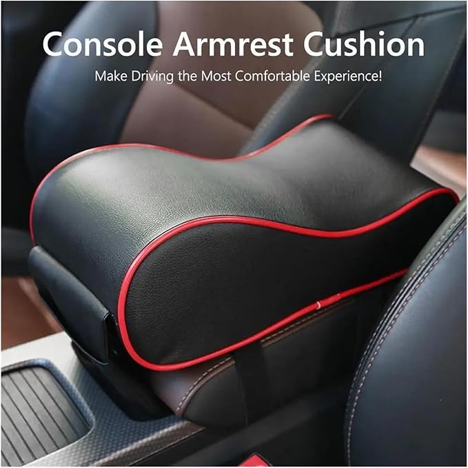 Center Console Cover, Car Center Console Armrest Cushion With Storage Pouch Multifunctional Car Armrest Box Lift Pad Memory Foam Vehicle Pillow Cover(Black)