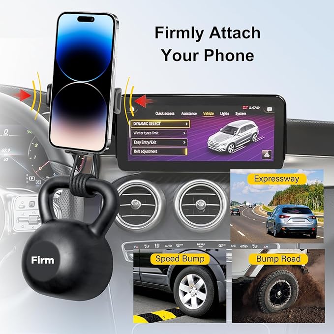 Car Phone Holder Compatible with 2019-2022 GLC/2019-2022 C-Class/2021-2022 V-Class Accessories 10.25-Inch Screen Fixed Clip Cell Phone Mount Bracket Hands-Free 360° Rotation