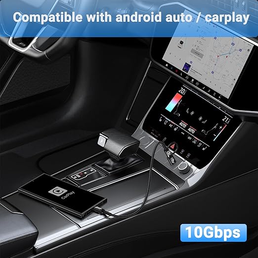 Android Auto A to C Cable 1ft [2Pack],2-in-1 USB C 3.1 Gen 2 Fast Charge & Data Transfer USB CarPlay Cable, Compatible with iPhone 16 15 Pro Max, Galaxy S23, Pixel 9 Pro XL
