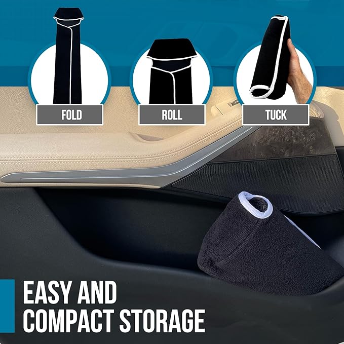 DryvaSeat - Premium Microfiber Towel Car Seat Cover - Waterproof & Sweatproof - Universal Fit, Machine Washable, Non-Slip - Seat Protector for Car, Truck, SUV, Van (Black, 1 Pack)