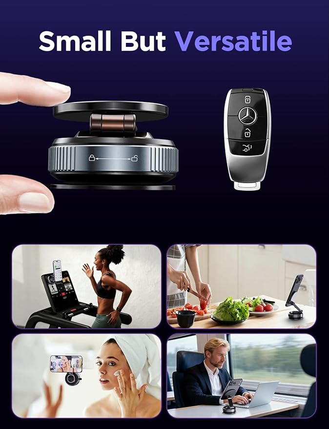 MSXTTLY Car Phone Holder Magnetic Phone Mount–360° Adjustable Suction Magnets for MagSafe, 2026 Upgrade Cell Phone Metal Carmount Travel Gifts, Compatible with iPhone 17 Pro Max 16 15 14 13 12, Blcak