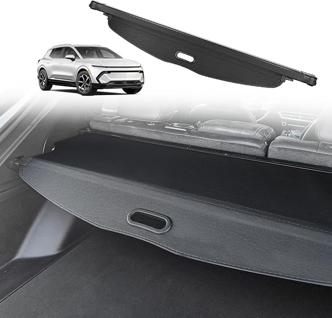 BestEvMod Retractable Trunk Cargo Cover Compatible with Chevrolet Equinox EV 2026 2025 2024 Interior Accessories Black Rear Trunk Cargo Shield Privacy Cover