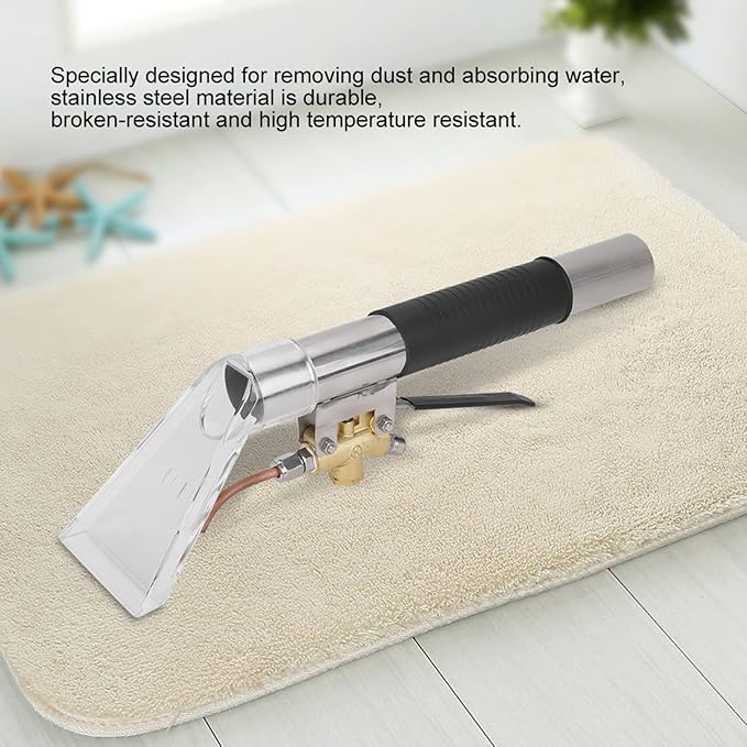 Joyzan Stainless Steel Hand Wand with Clear Head, Extractor Auto Detailing Tool Upholstery Carpet Furniture Cleaning Cleaner Spray Portable Vacuum Attachment Viewing Window Home Bedroom Machine Car