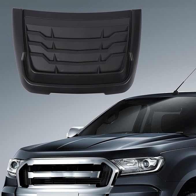 aqxreight Hood Air Intake Vent Scoop Cover ABS Excellent Heat Dissipation Sporty Look Bonnet Air Vent Cover Fit for XLT XLS XL 2015 to 2022 (Matte Black)