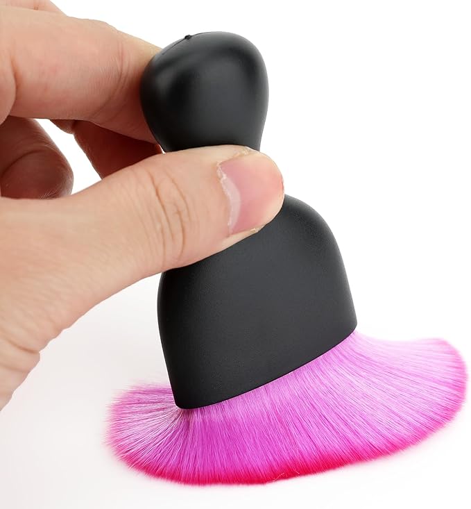 Car Detailing Brush, Soft Bristle Cleaning Brush, Scratch-Free Auto Duster Tool for Dashboard, Air Vents, Leather & Interior Cleaning (Black&Purple&Rose)