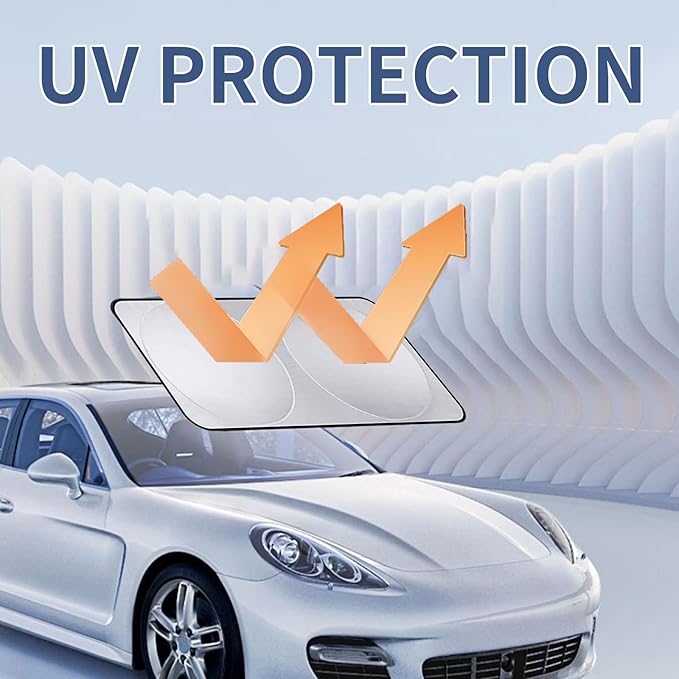 1 Pack 6 Pcs Windshield Sun Shade for Car,Sun Visor Protector, Sun Protection Heat Insulation Front and Rear Windshield Side Window Glass Sun Visor, Universal for Most Cars (Silvery)