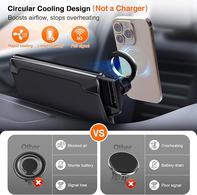 pop-tech Car Phone Holder for Honda CR-V HR-V 2023 2024 2025 2026: for MagSafe Magnetic Cell Phone Mount for HRV CRV Accessories 7/9 inch Screen - Touchscreen Cradles Strong Magnets for iPhone Samsung