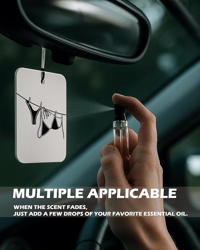 Girly Coquette Black Bow Cologne Car Air Freshener 4 Pcs, Retro Trendy Lucky 8 Ball Lip Hanging Air Freshener for Cars Bathroom Dorm Books Decor, Vintage Cute Accessories Gifts for Women Girls