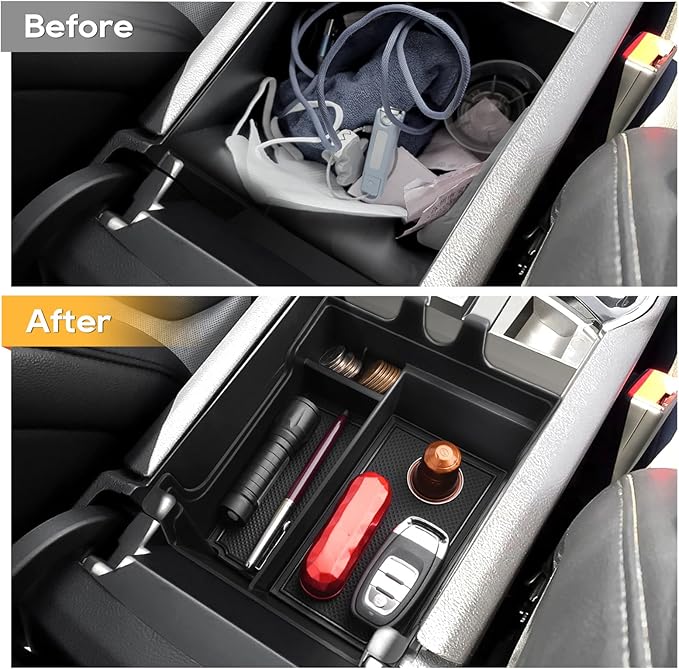 for 2025 Ford Edge Center Console Organizer Tray for 2021-2025 SE/SEL/ST-Line/Titanium/ST Middle Console Storage Insert Tray Arm Rest Organizer for 2025 Ford Edge Accessories Black