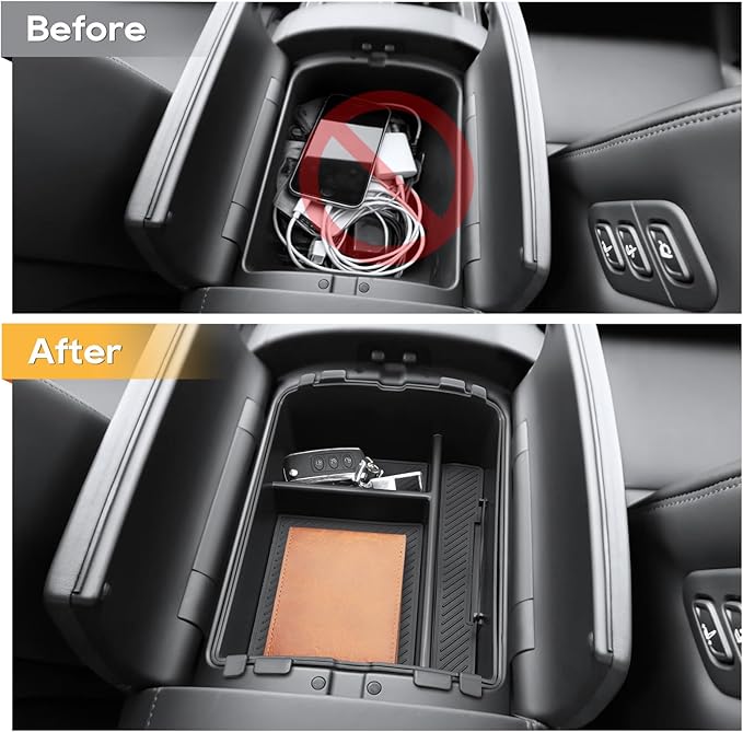 For Hyundai Palisade/Palisade Hybrid Center Console Organizer for 2026 Hyundai Palisade/Palisade Hybrid (Calligraphy) Middle Armrest Storage Tray 3PCS Interior Accessories - Only Fit Calligraphy Trim