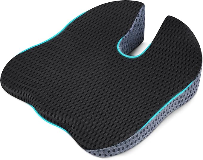Car Wedge Seat Cushion Memory Foam Coccyx Orthopedic Seat Pillow for Office Chairs, Wheelchair, Kitchen Chairs, Recliner, Car Seats