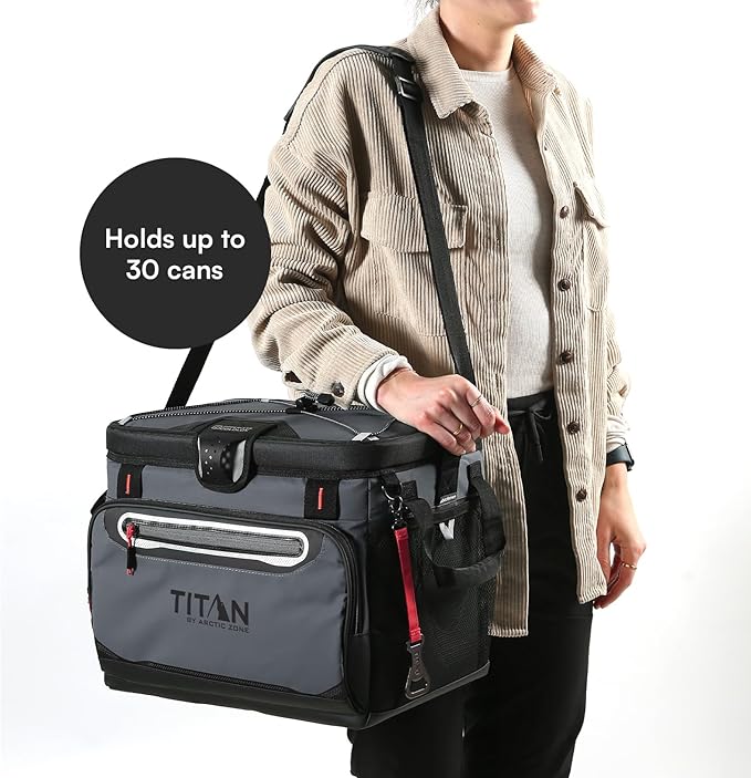Titan by Arctic Zone Deep Freeze Cooler - Zipperless Hardbody Cooler - Deep Freeze Insulation, HardBody Liner, and SmartShelf