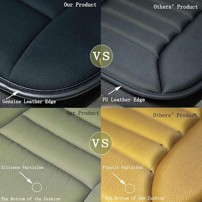 Car Seat Cushion Pad for Driving, Chair Cushion for Office/Truck with Memory Foam, Seat Cushion Comfortable and Durable,Coffee