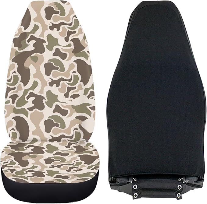 Car Seat Covers Elastic Fabrics Camo Duck Hunter Car Seat Covers Front Seats Only Universal Fit for Most Vehicles, Easy to Install and Clean Accessories All-Season Protection