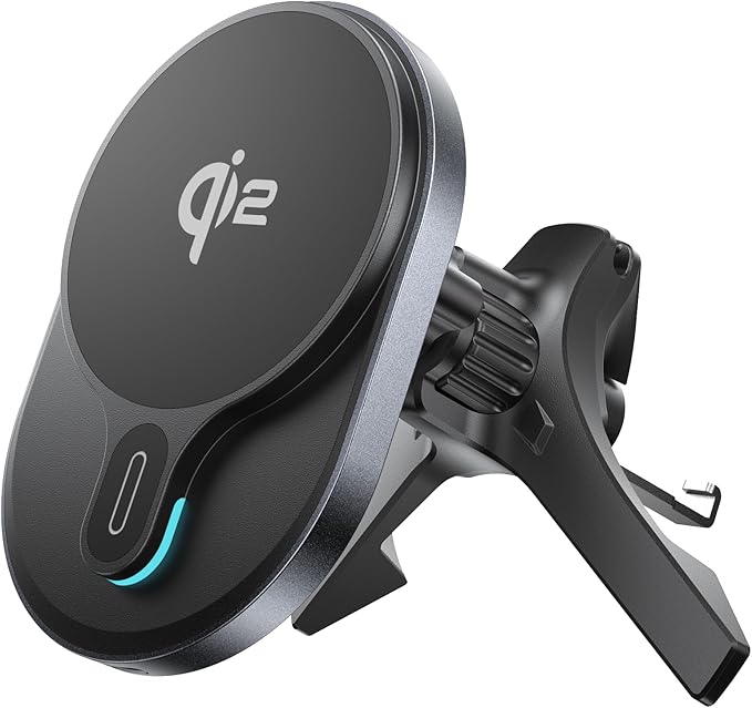 HURMAI for Qi2 15W MagSafe Car Mount Charger,Dash & Vent Wireless Cars Mount Charger Phone Holder Mounts for iPhone Air/17/16/15/14/13/12, Galaxy S25, Fast Charging for Magnetic iPhone Car Accessories