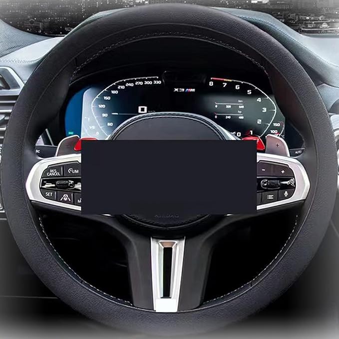 Cooling Steering Wheel Cover, Car Steering Wheel Cover, Anti-Slip Car Steering Wheel Protective Cover, Fit 12.6-16 Inch, for Car SUV Truck Van, for Women & Men (Black)