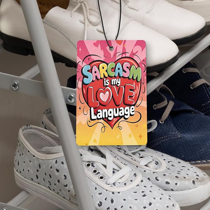 Funny Groovy Y2K Car Air Freshener 4 Pcs, Sarcastic Humorous Quote Hanging Air Freshener for Cars Closet Drawer Books, Funny Sarcastic Gifts Car Accessories for Women