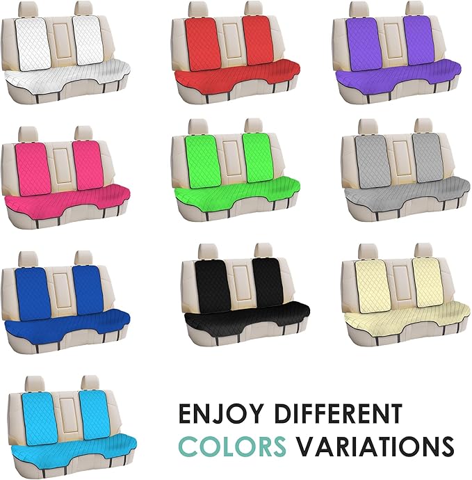 FH Group Car Seat Cover Cushion - Cars Trucks SUV, Neosupreme Car Seat Cushions, Waterproof Car Seat Cover Cushion, Universal Fit Car Seat Protector Rear Set Pink