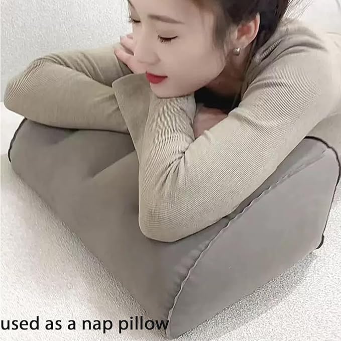 Lumbar Support Pillow for Office Chair and Car Seat, Inflatable Travel Back Rest Cushion for Airplane,Versatile Use Lower Back Cushion,Back Support Pillow, Protable Foldable Design