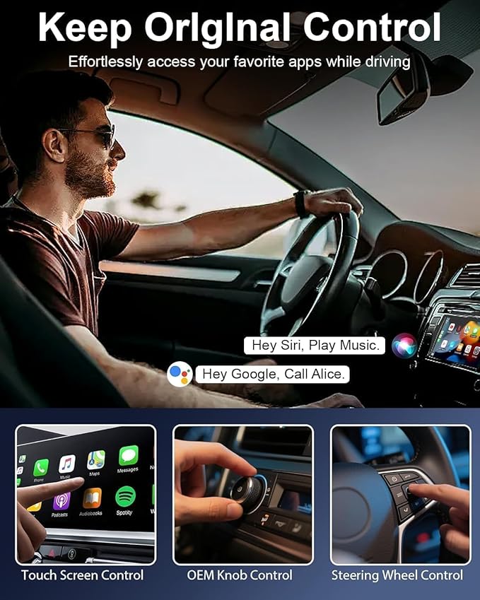 Wireless Carplay Adapter for iPhone Ai Magic Box with Netflix/YouTube Supports TF/Card Dongle Plug and Play Easy Setup Carplay & Android Auto Video Entertainment for iOS 10+ Radio Accessories