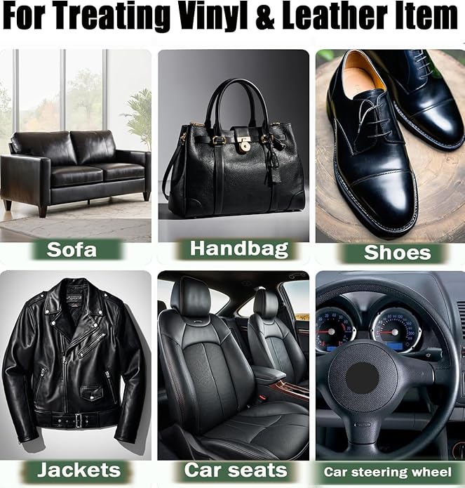 Leather Recoloring Balm, Leather & Vinyl Color Restorer Conditioner – Repairs Faded & Scratched Leather Color