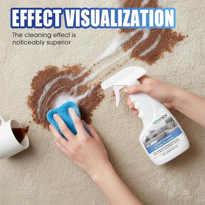 Fabric Sofa Cleaner, Carpet & Upholstery Stain Cleaner Spray Expert Stain and Odor Remover – Pet & Kid Safe Rug Cleaner, Fast-Drying, Formula for Carpets, Rugs & Fabric (2PCS)