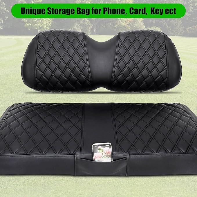 Club Car Precedent Seat Covers, Golf Cart Seat Covers for Precedent OEM Ordinary Seat-Thick Premium Marine Leather Custom Diamond Comfortable/Anti-Scratch/Anti-Fading/Easy to Install