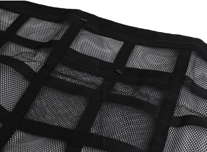 Large Capacity Car Ceiling Mesh Roof Storage Bag Breathable Luggage Net For SUVs Vans Trucks And Cars (80x53cm)