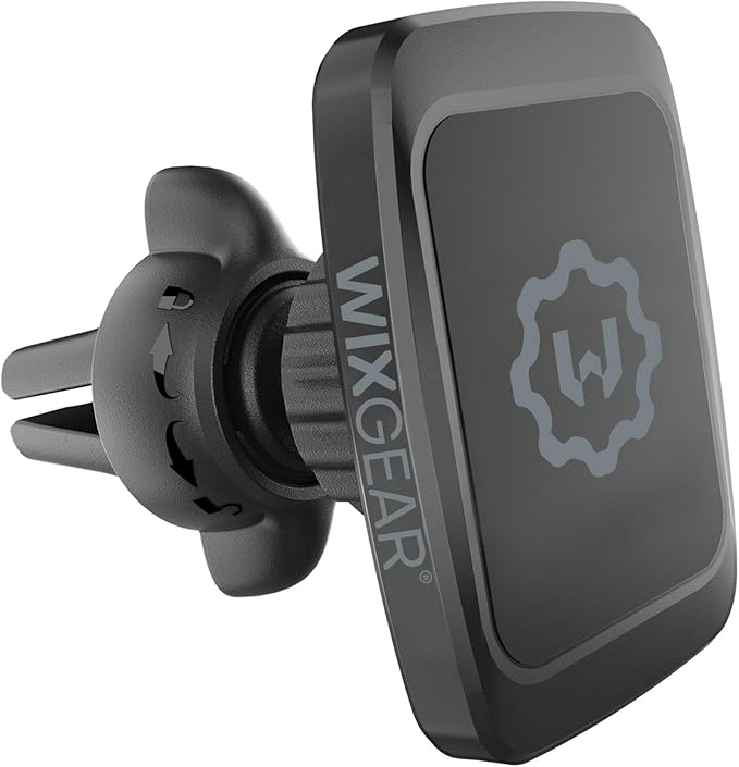 WixGear Magnetic Phone Holder for Car, Twist-Lock Air Vent Car Phone Holder with Swift-Snap Technology, Secure Grip Car Phone Mount, Compatible with All Smartphones, Strong Magnets