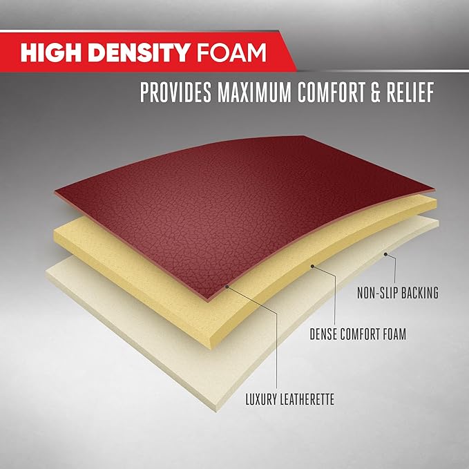 Motor Trend Faux Leather Front Seat Cover for Cars - Set of 2 Burgundy Front Car Seat Covers for SUV & Truck with Storage Pockets - Automotive Car Seats Cover Protector - Bottom Cushion Coverage Only