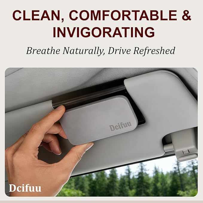 Car Air Freshener - Stone Air Freshener - Car Odor Eliminator - Long Lasting Scent - Car Scent - VISOR CLIP INCLUDED (Amber)