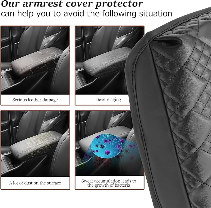 SKTU for 2026 Jeep Cherokee Armrest Cover for 2026+ Cherokee (Base/Laredo/Limited/Overland) Center Console Cover Jeep Cherokee 2026 Accessories Console Cushion Pad 2026 Cherokee Seat Box Pad-Thickened