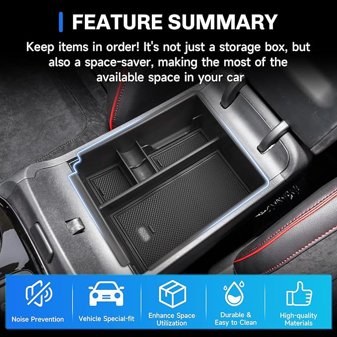 SXCY for 2025 2026 Hyundai Tucson [SE/SEL] Center Console Organizer for 2025 2026 Hyundai Tucson Accessories for 2025 2026 Hyundai Tucson Console Organizer Armrest Console Tray(Black)