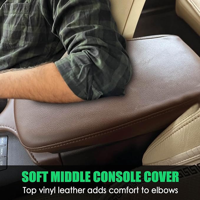Center Console Cover for Toyota Avalon 2013-2018, Premium PU Leather Middle Console Cover Scratch-Resistant & Stylish Upgrade for Avalon Interior Accessories