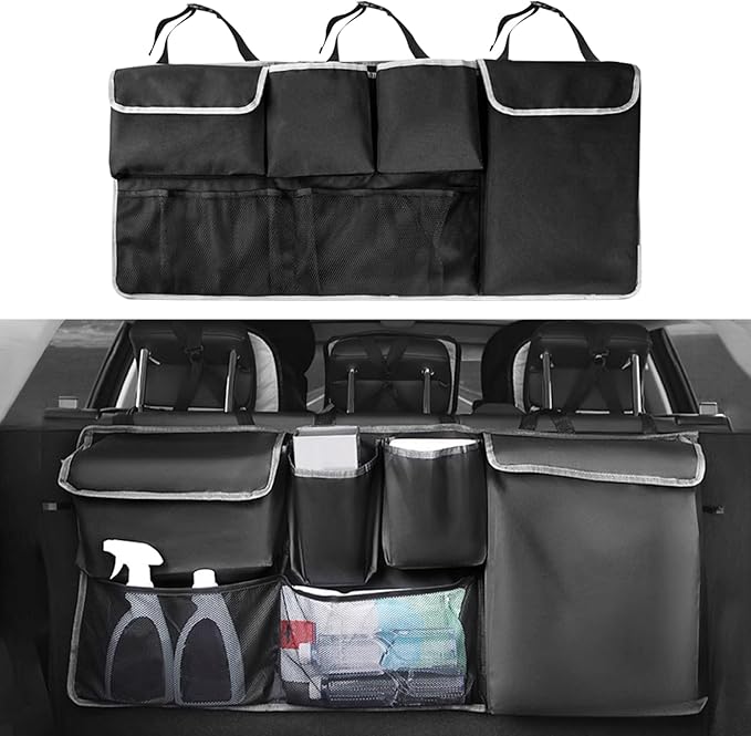 Zekrom Car Trunk Organizer, Car Back Seat Trunk Organizer, Car Trunk Hanging Bag Organizer Storage Backseat for Jeep 2000-2024 Accessories