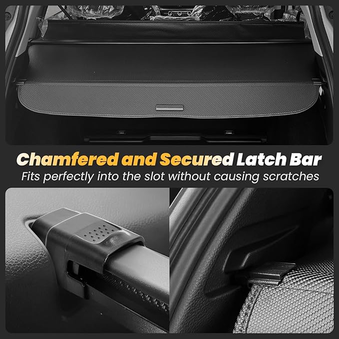 Trunk Cargo Cover for Honda CRV 2026-2023, Anti - Peeping Retractable Security Shade for Privacy, Carbon Fiber Texture, CRV Accessories