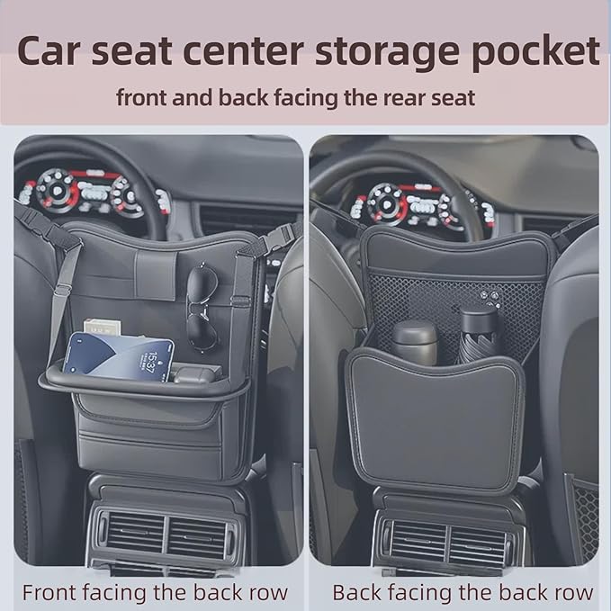 Backseat Car Organizer,Ackrest Storage Bag for car, Car Seat Center Storage Bag/Hanging Bag