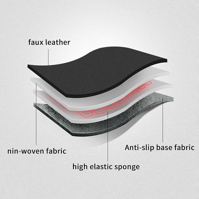 AOMSAZTO Custom Fit Seat Covers for Honda HRV EX-L 2023 2024 2025 2026 -Premium Faux Leather Full Set - Black