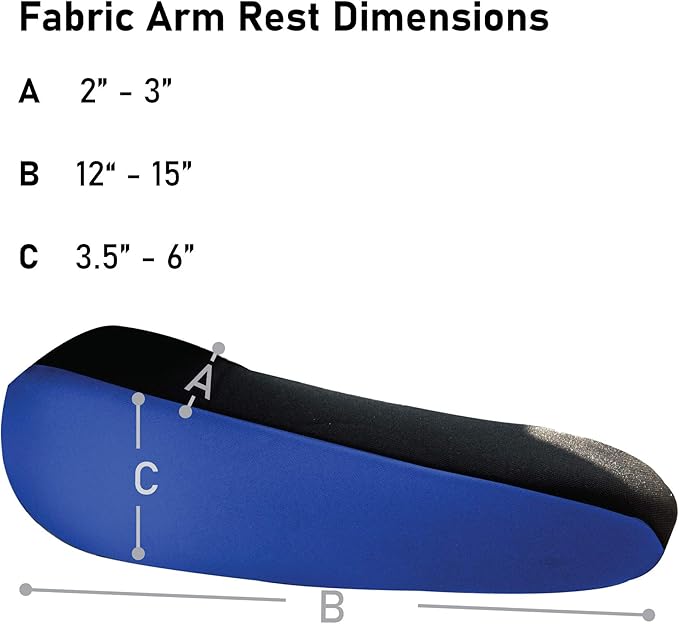 FH Group Flat Cloth Fabric Blue Armrest Cover Semi-Universal Fit, One Pair Blue