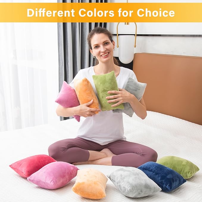 2 Pack Small Pillow, Memory Foam Mini Pillow 11 X 7 Inches for Travel, Sleeping, Nap and Neck, Knee, Lumbar Support, Tiny Cushion for Pet, Dogs (Blue)