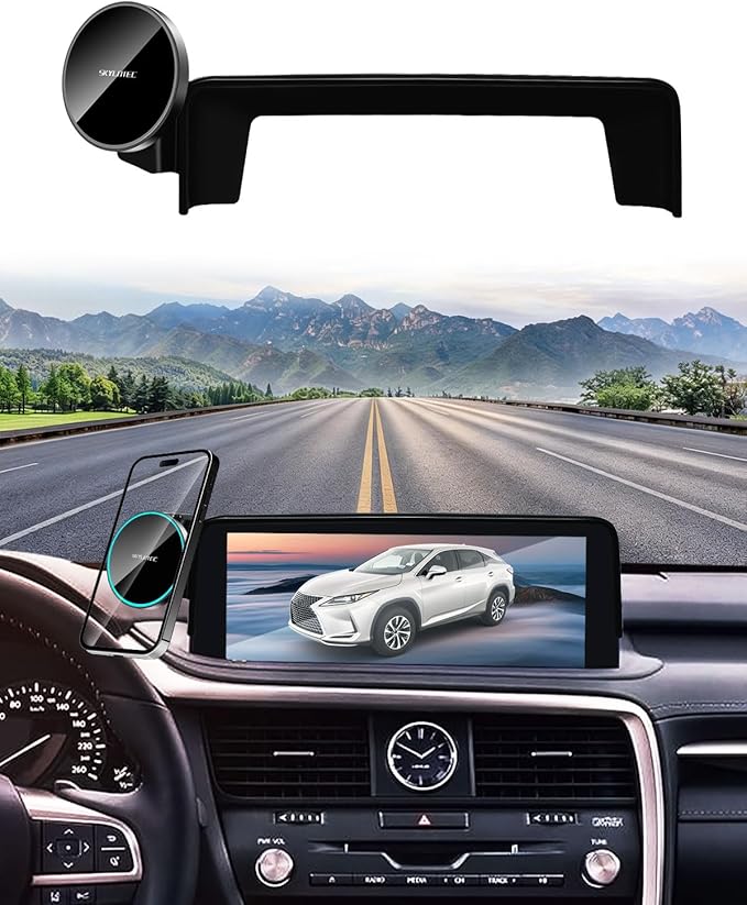 SKYLOTEC Phone Mount for Lexus RX350 RX350L RX450h RX450hL 2020-2022, Magnets Wireless Charger Phone Holder Compatible with MagSafe, 12.3-Inch Screen Cradles Bracket for Cell Phones