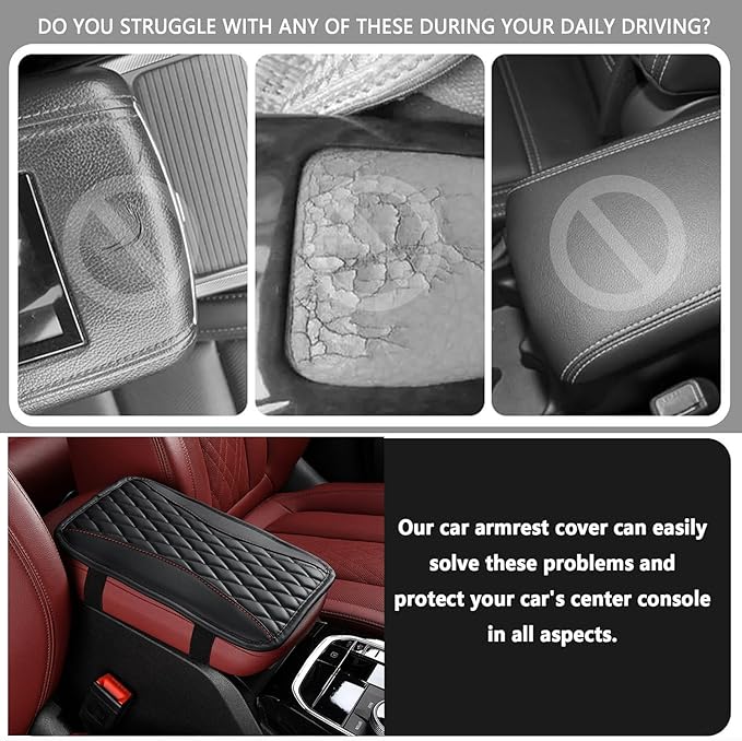 Auto Center Console Pad for Ford Ranger(1998-2002) Accessories Car Armrest Cushion Protects Your armrest and Feels Comfortable on Your Elbows and arms